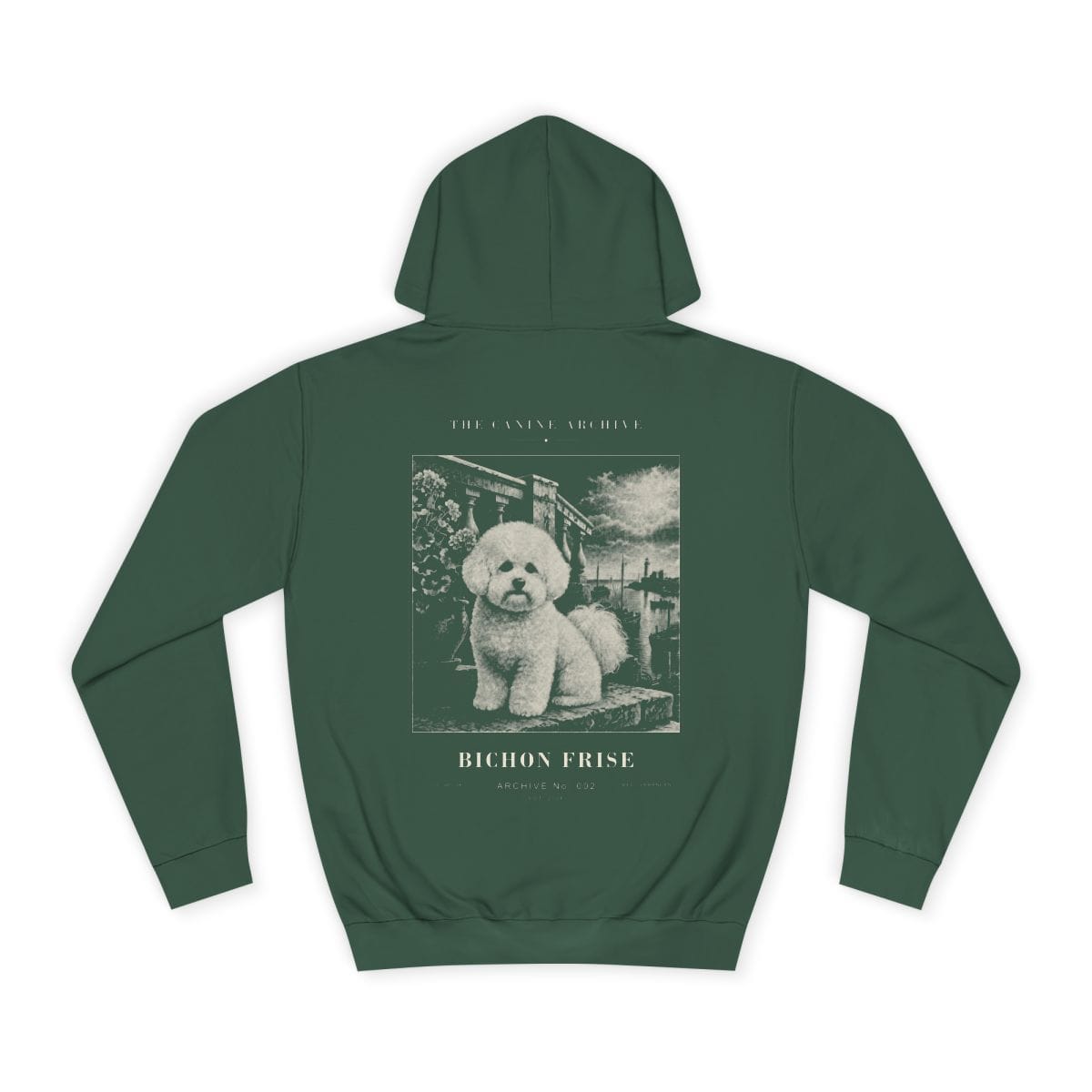 Bichon Frise Archive Hoodie in Bottle Green