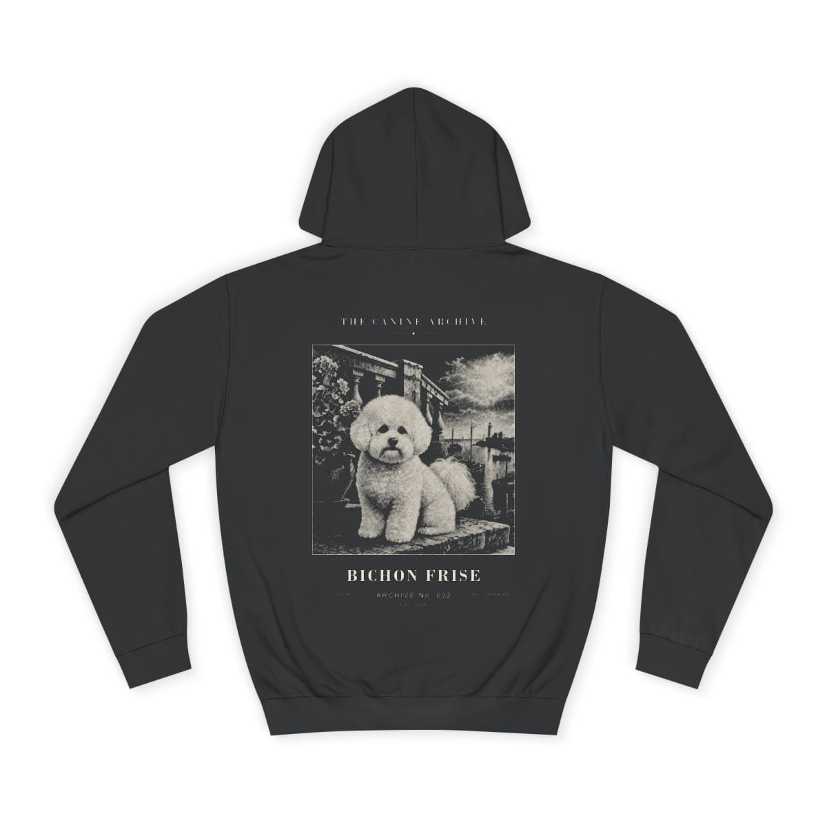 Bichon Frise Archive Hoodie in Jet Black