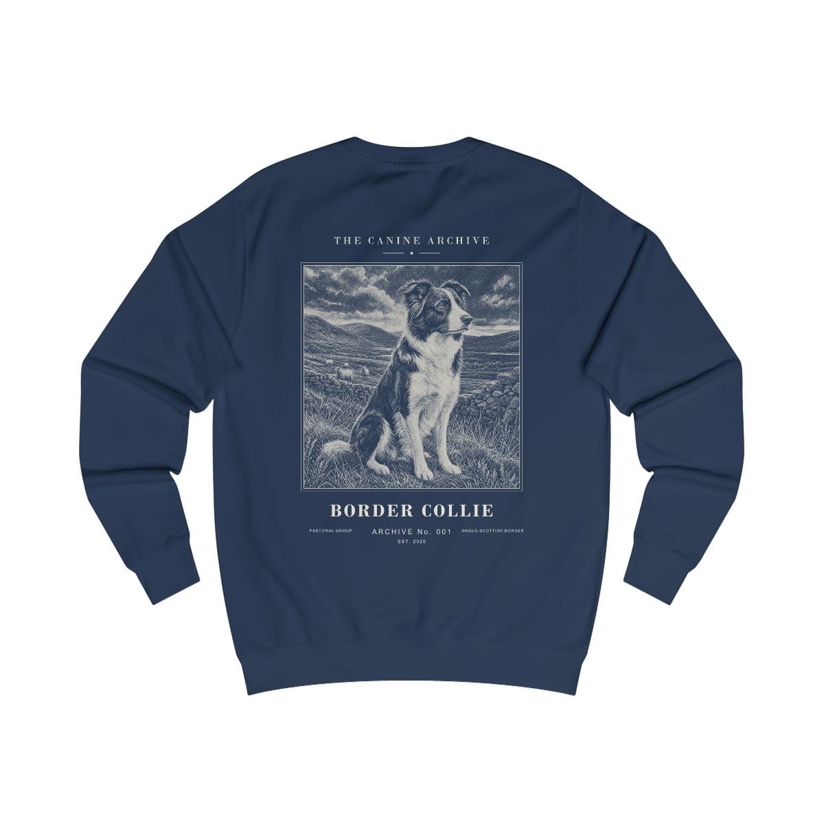 Border Collie Archive Sweatshirt in Oxford Navy