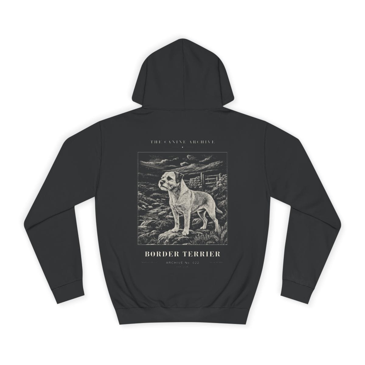 Border Terrier Archive Hoodie in Jet Black