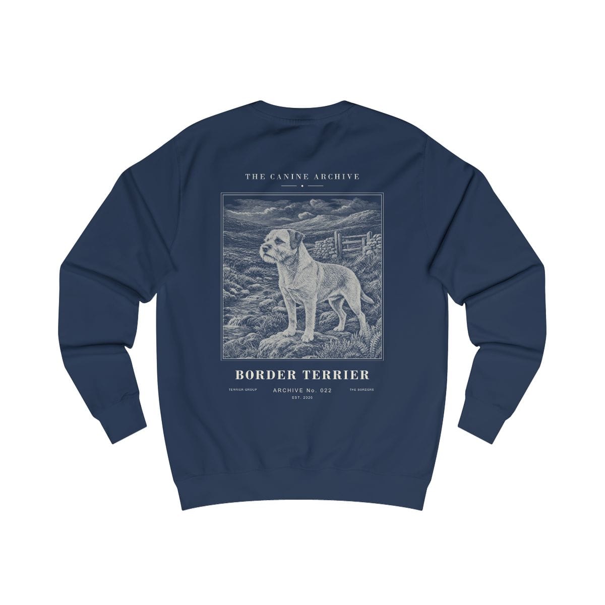 Border Terrier Archive Sweatshirt in Oxford Navy