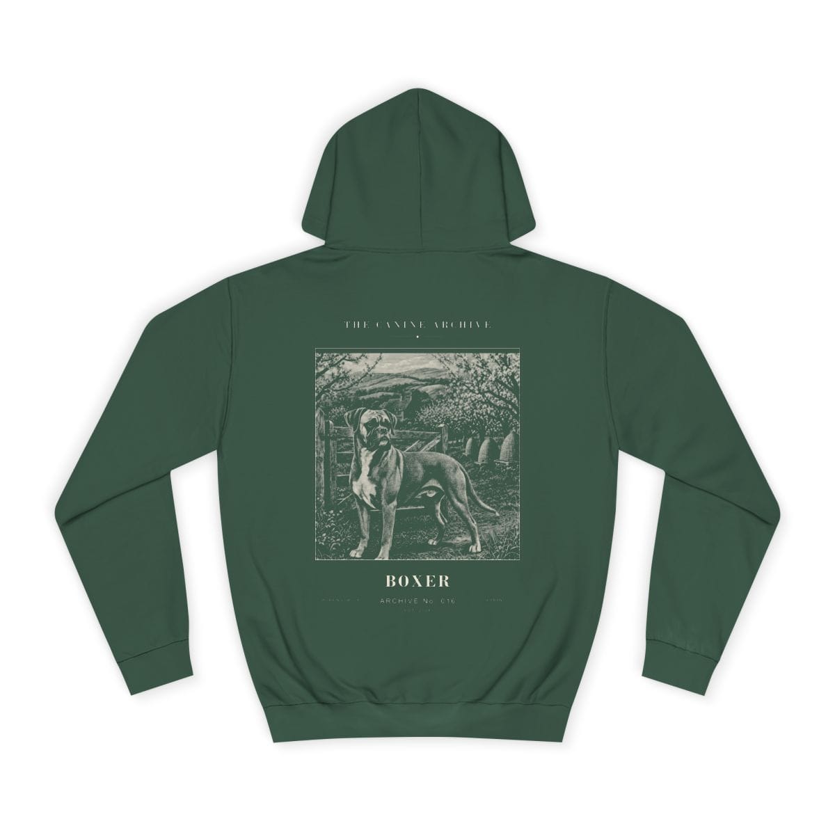 Boxer Archive Hoodie in Bottle Green