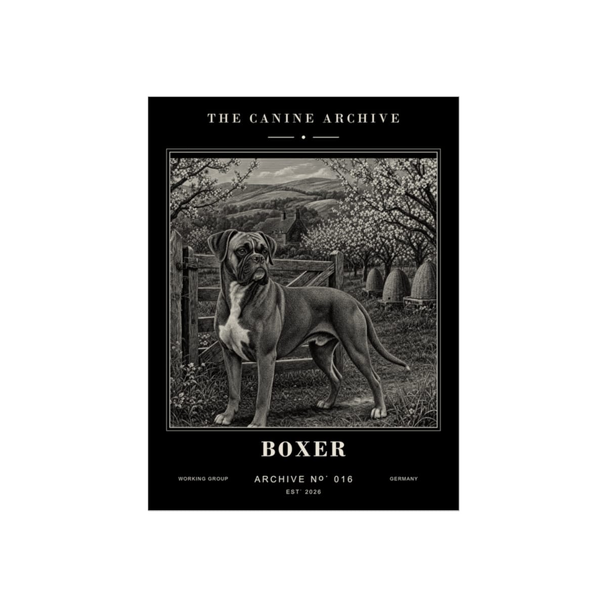 Boxer Archive Print · 12 x 16