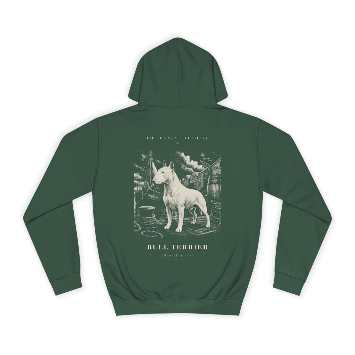 Bull Terrier Archive Hoodie in Bottle Green