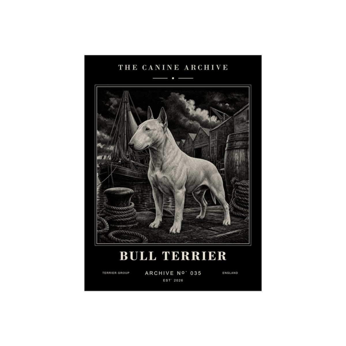 Bull Terrier Archive Print · 12 x 16
