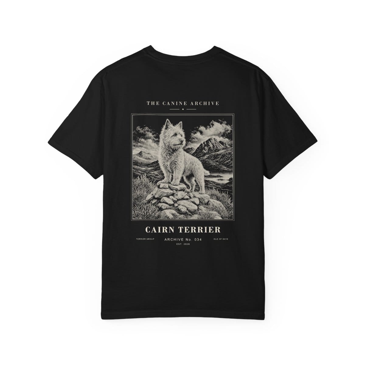 Cairn Terrier Archive Tee in Black