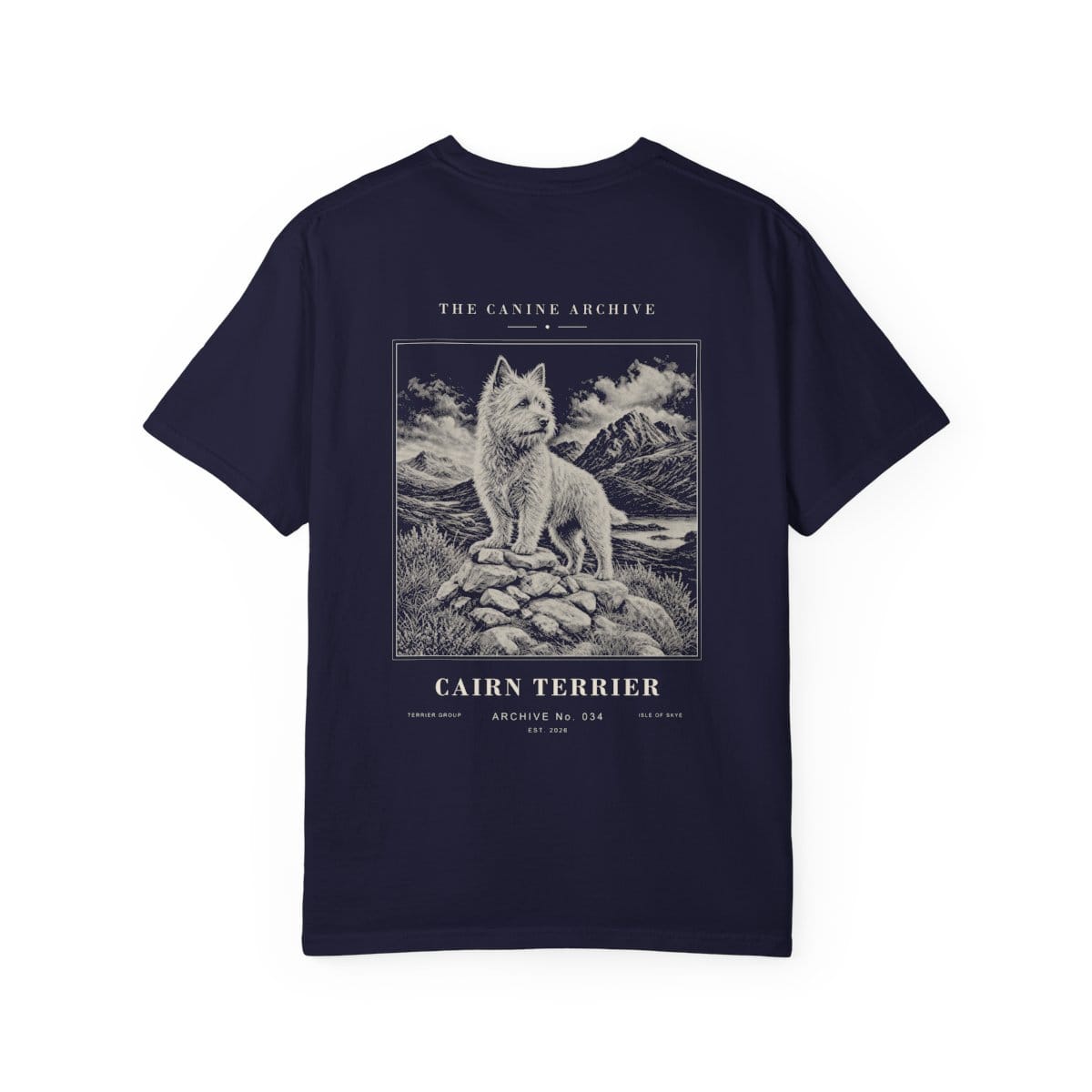 Cairn Terrier Archive Tee in True Navy