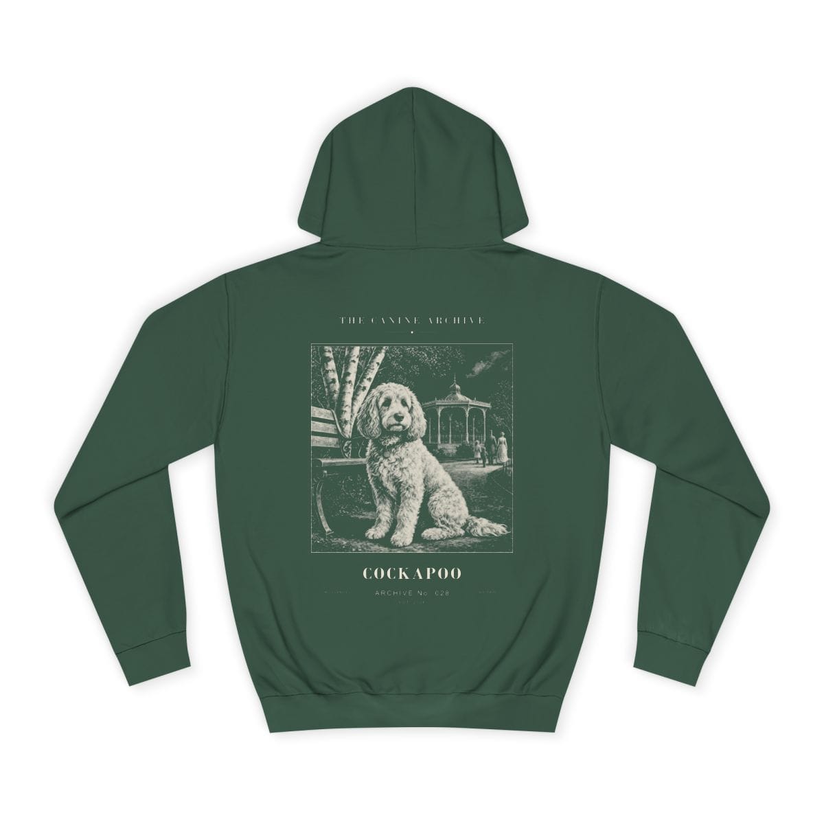 Cockapoo Archive Hoodie in Bottle Green