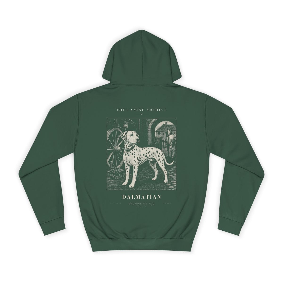 Dalmatian Archive Hoodie in Bottle Green