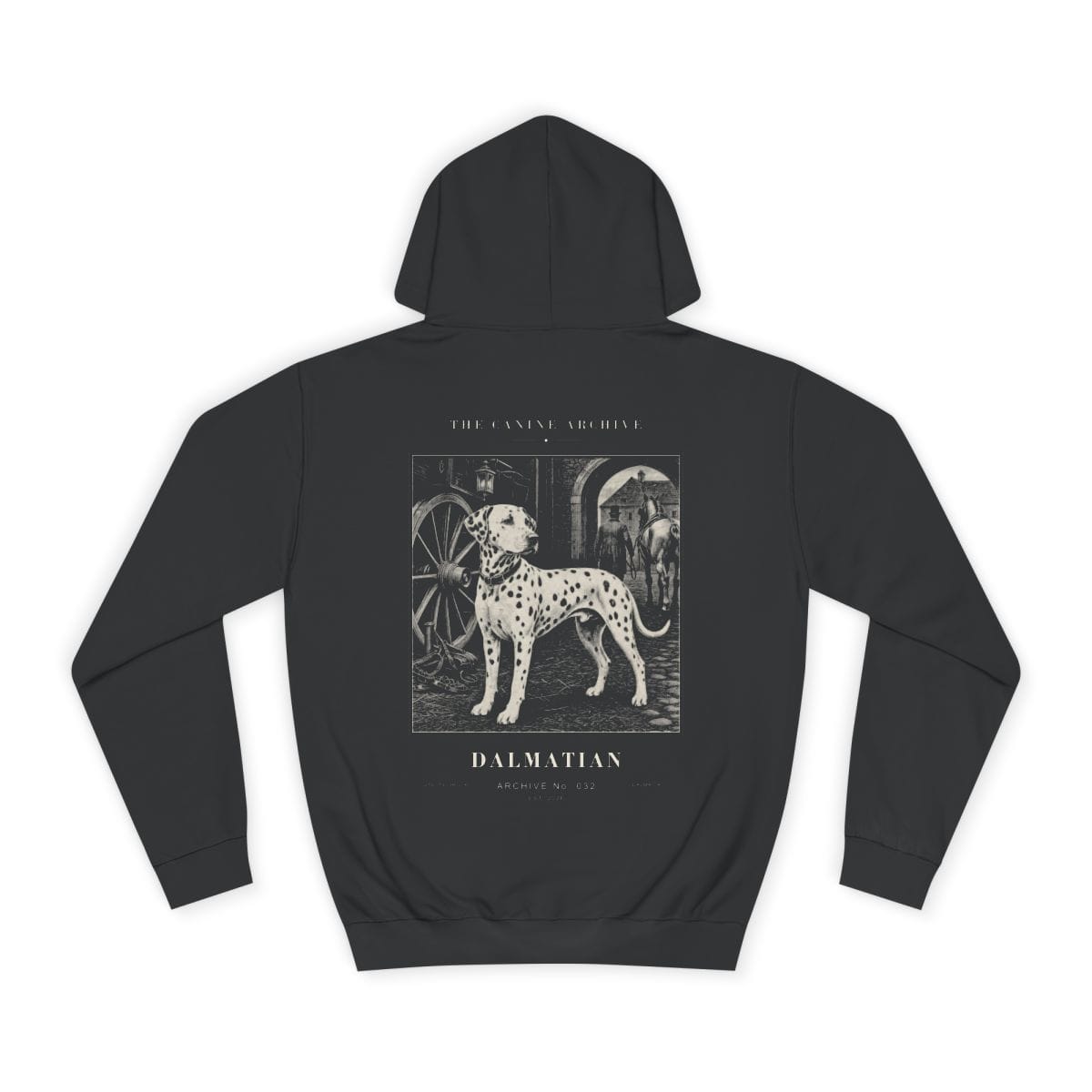 Dalmatian Archive Hoodie in Jet Black