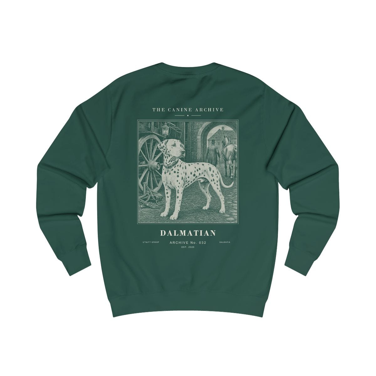 Dalmatian Archive Sweatshirt in Bottle Green