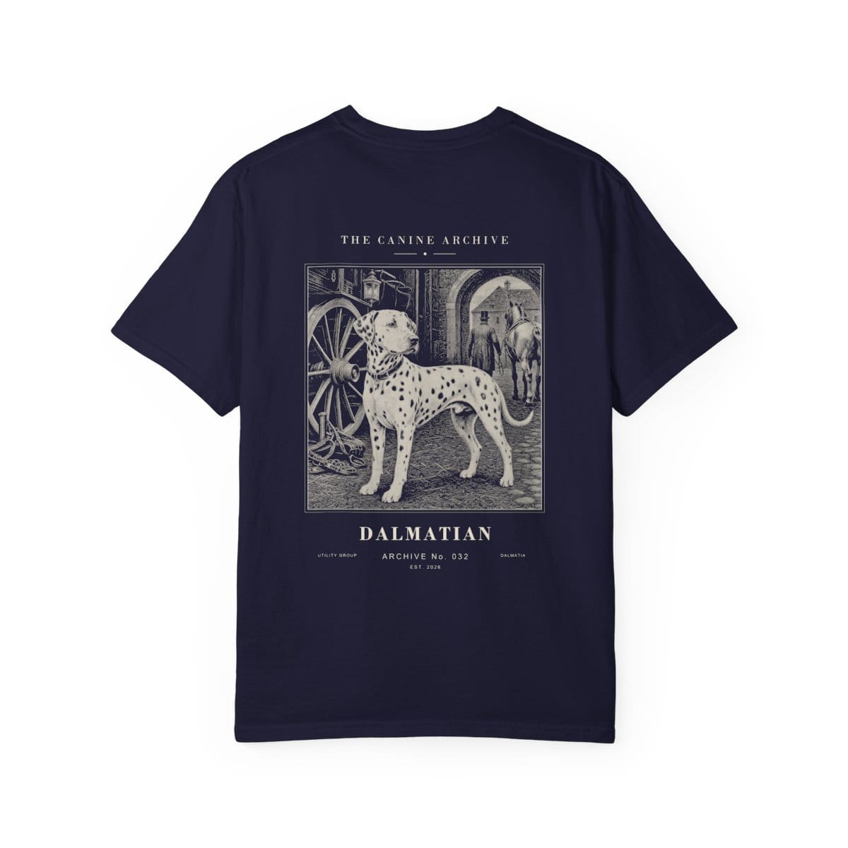 Dalmatian Archive Tee in True Navy