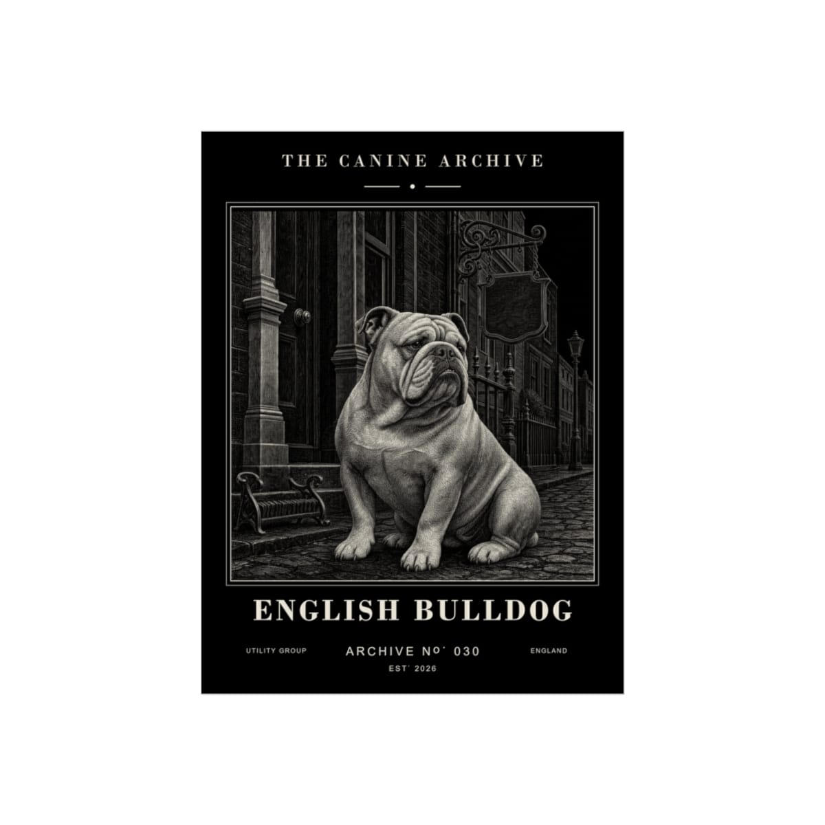 English Bulldog Archive Print · 12 x 16