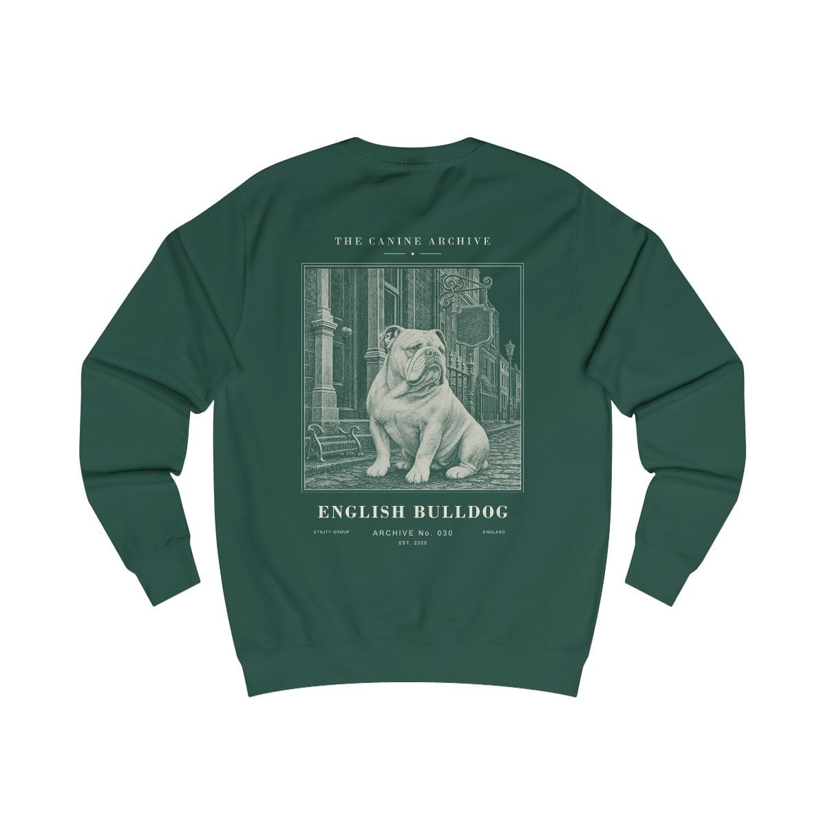 English Bulldog Archive Sweatshirt in Bottle Green