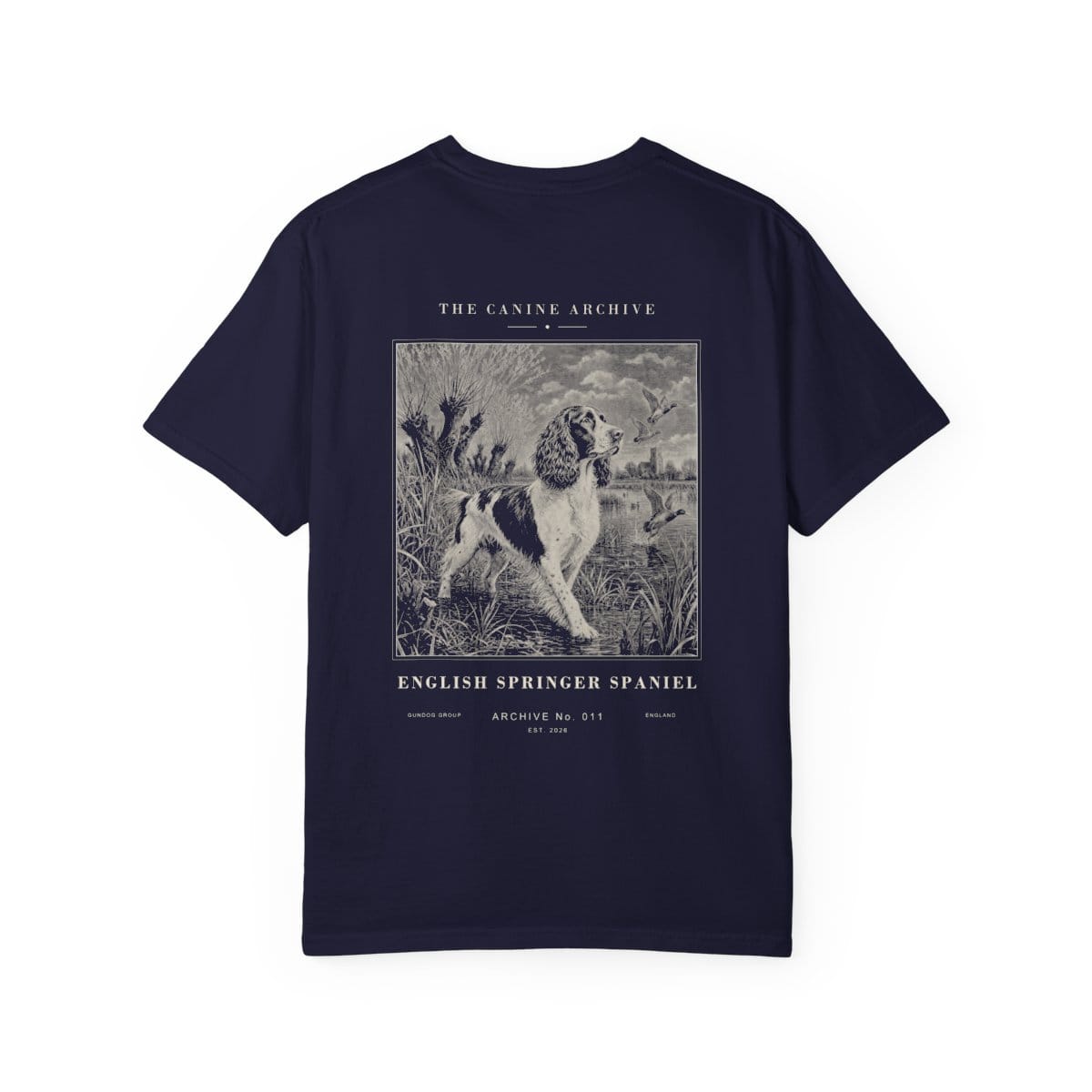 English Springer Spaniel Archive Tee in True Navy