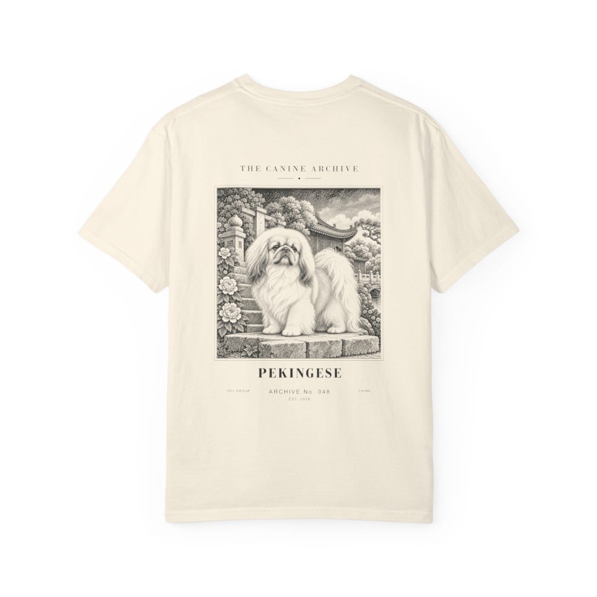 Pekingese Tee in Ivory