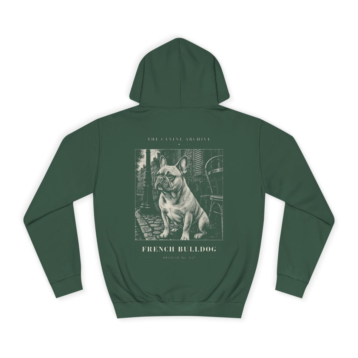 French Bulldog Archive Hoodie in Bottle Green