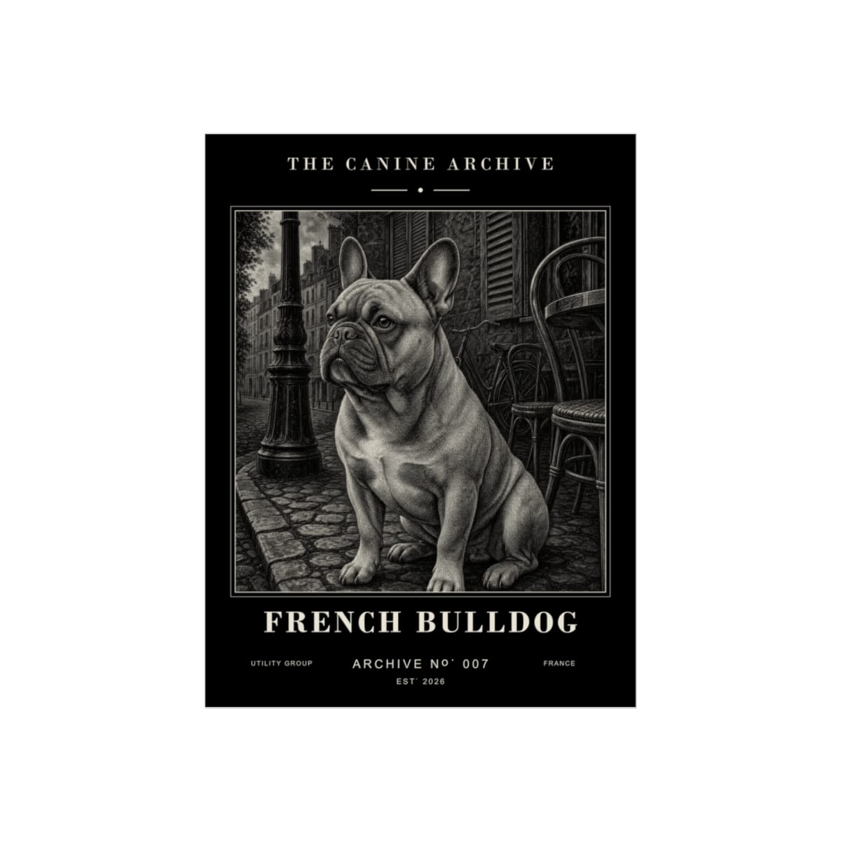 French Bulldog Archive Print · 12 x 16