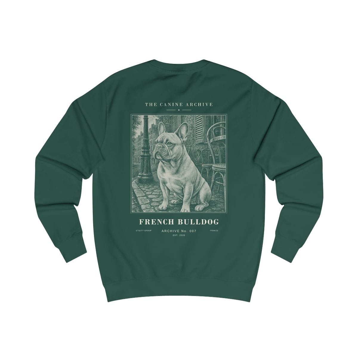 French Bulldog Archive Sweatshirt in Bottle Green