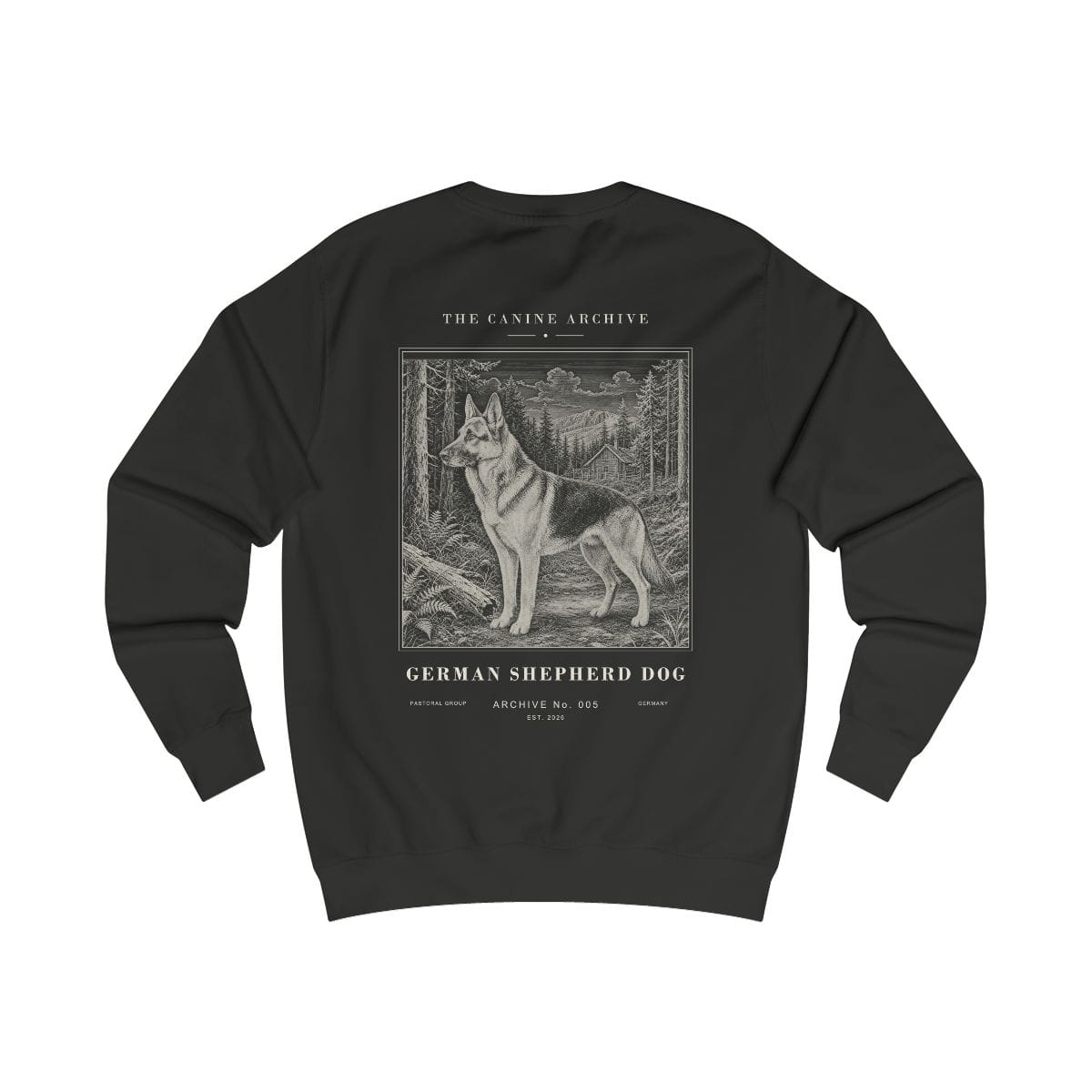 German Shepherd Dog Archive Sweatshirt · Jet Black / S