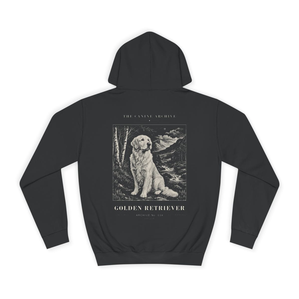 Golden Retriever Archive Hoodie in Jet Black