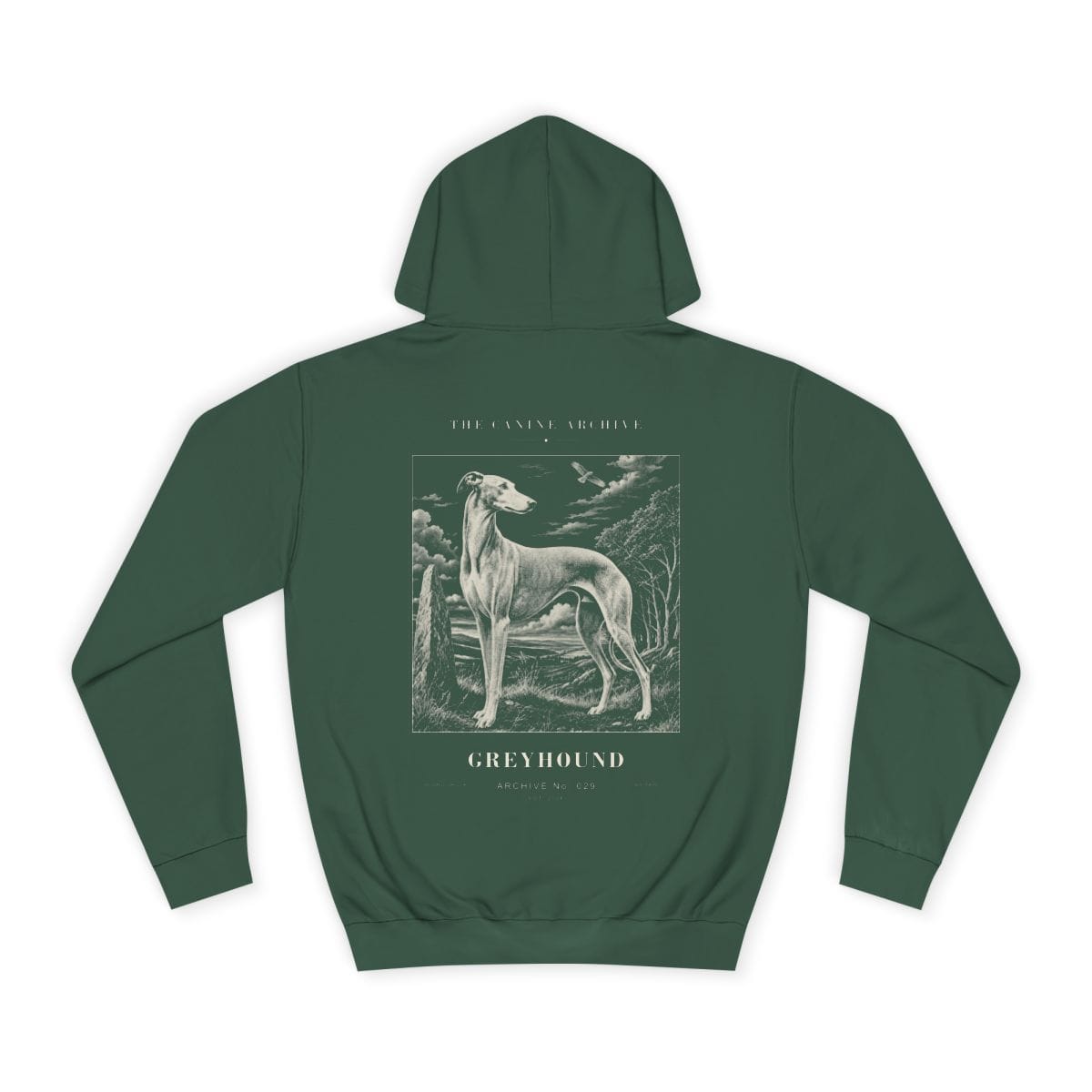 Greyhound Archive Hoodie in Bottle Green