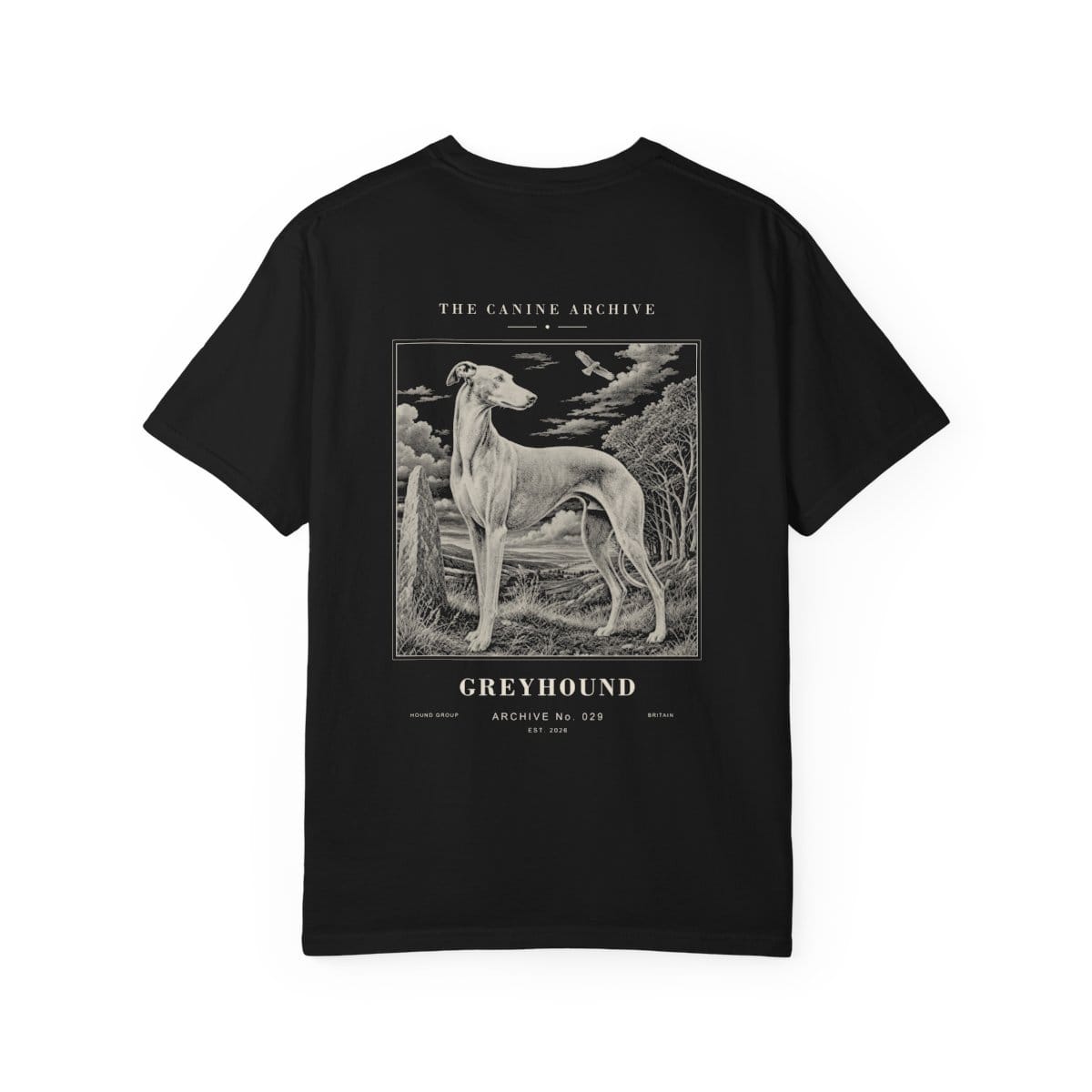 Greyhound Archive Tee in Black