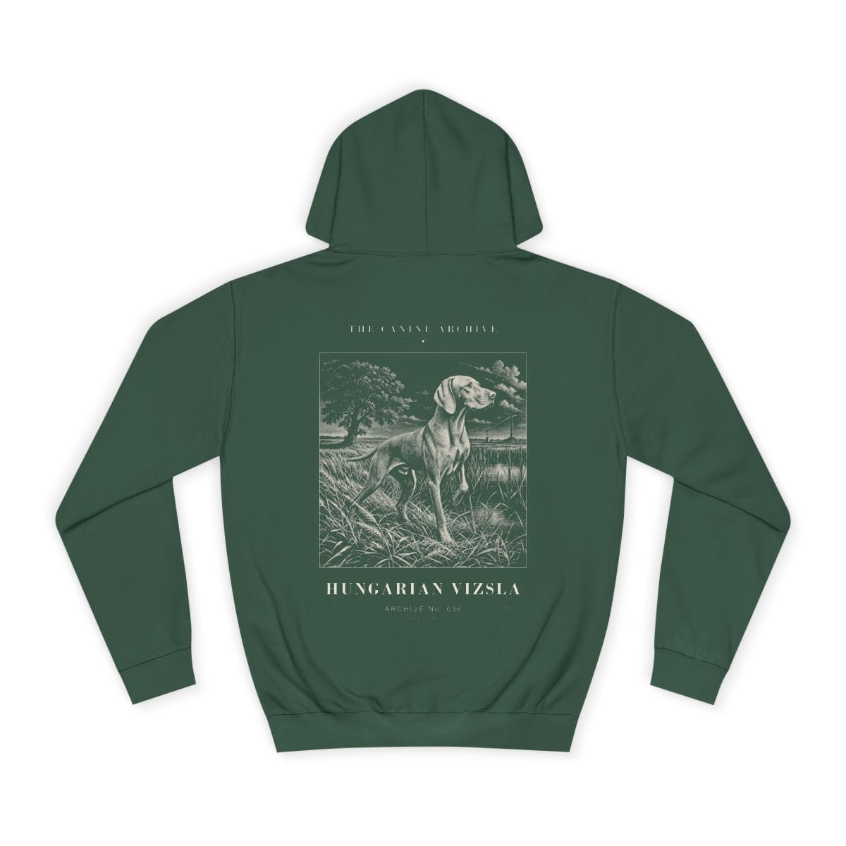 Hungarian Vizsla Archive Hoodie in Bottle Green
