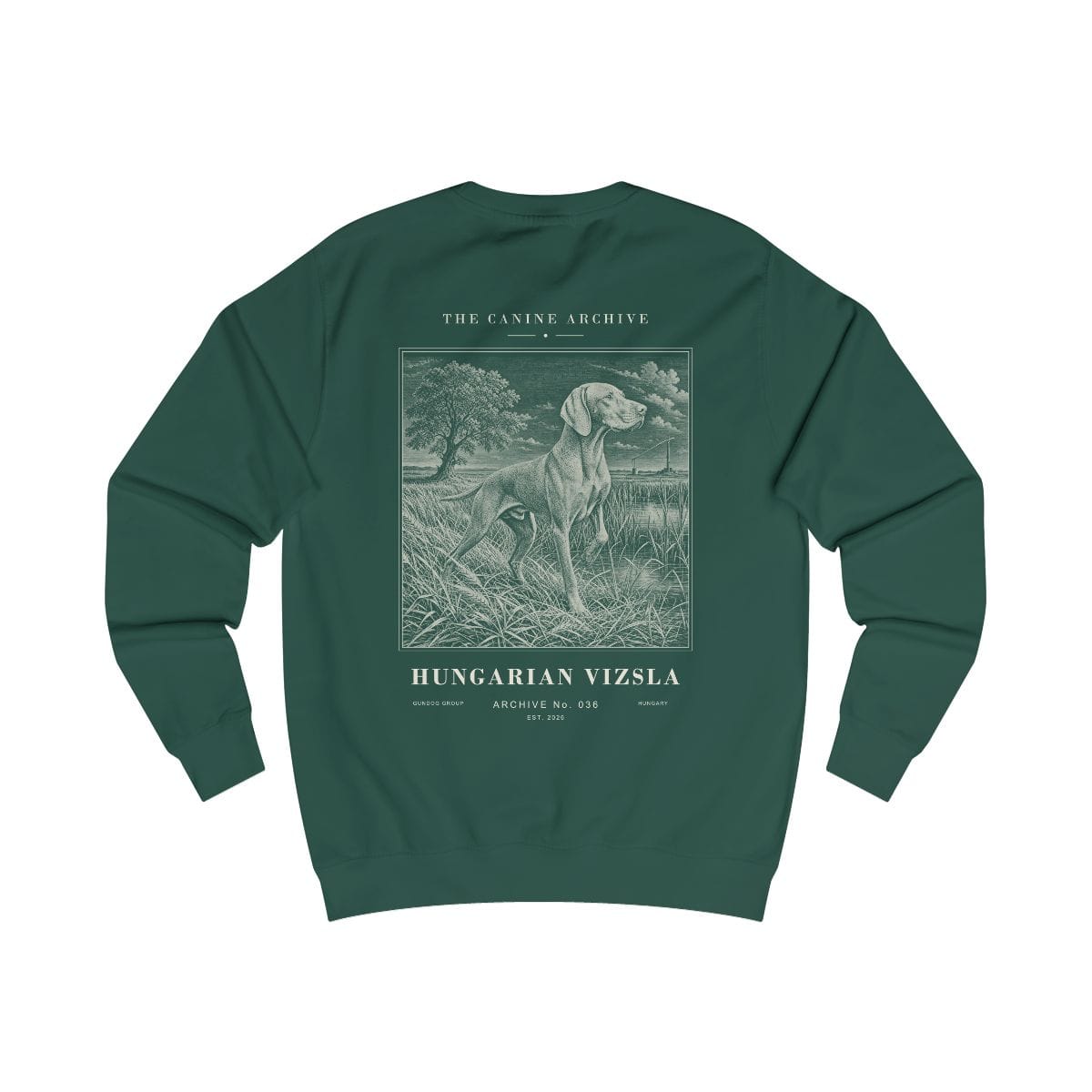 Hungarian Vizsla Archive Sweatshirt in Bottle Green