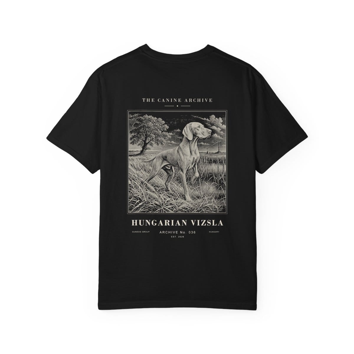 Hungarian Vizsla Archive Tee in Black