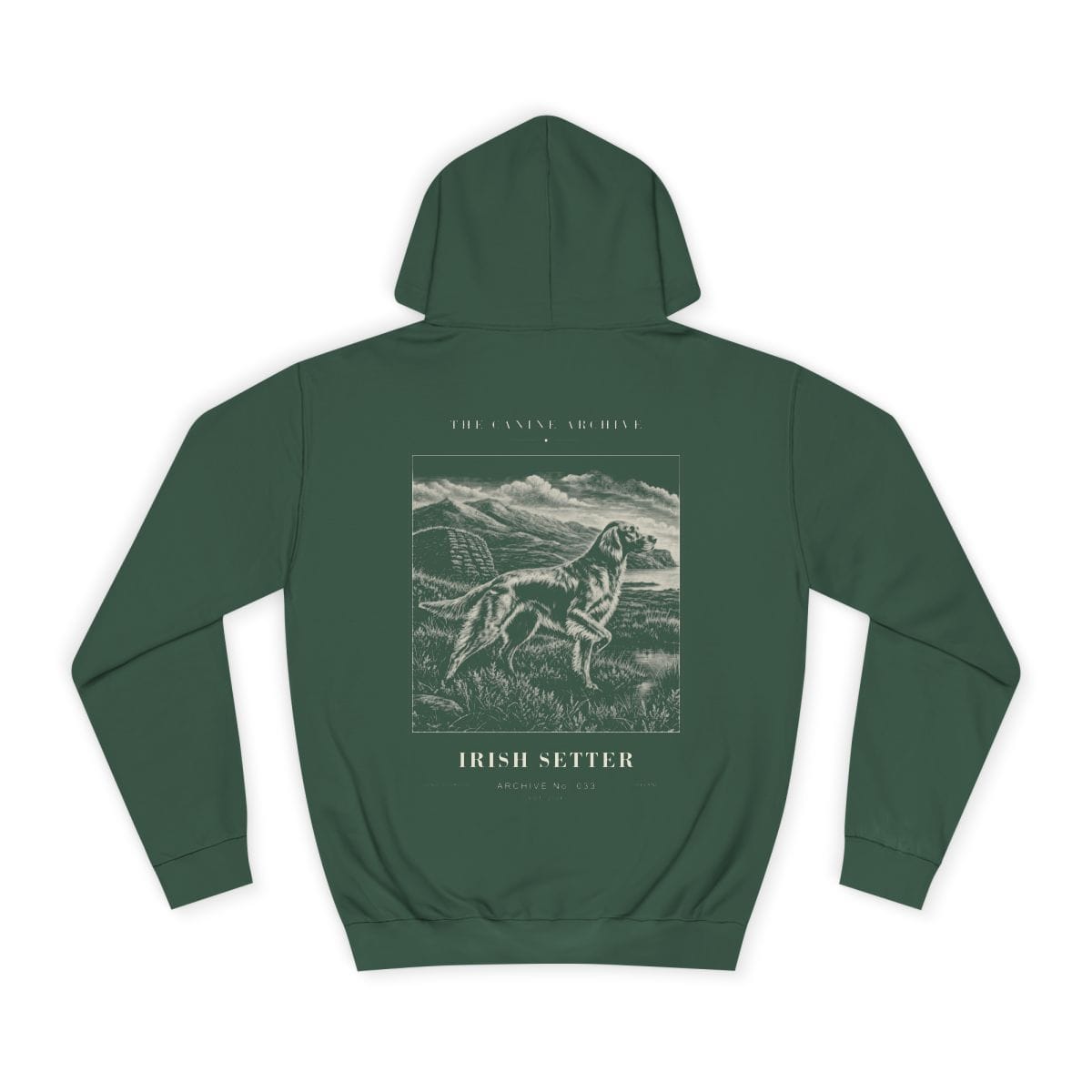 Irish Setter Archive Hoodie in Bottle Green