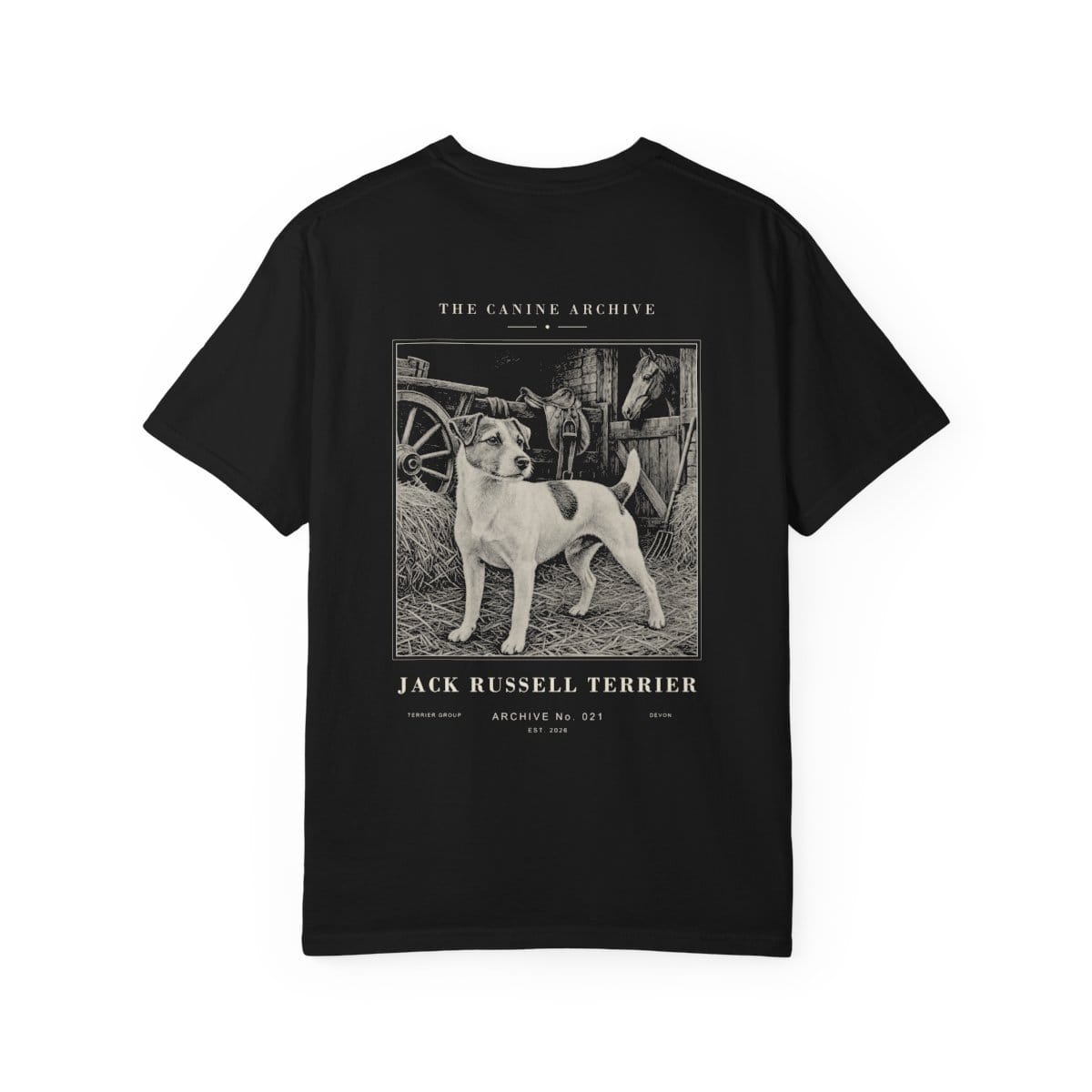 Jack Russell Terrier Archive Tee in Black