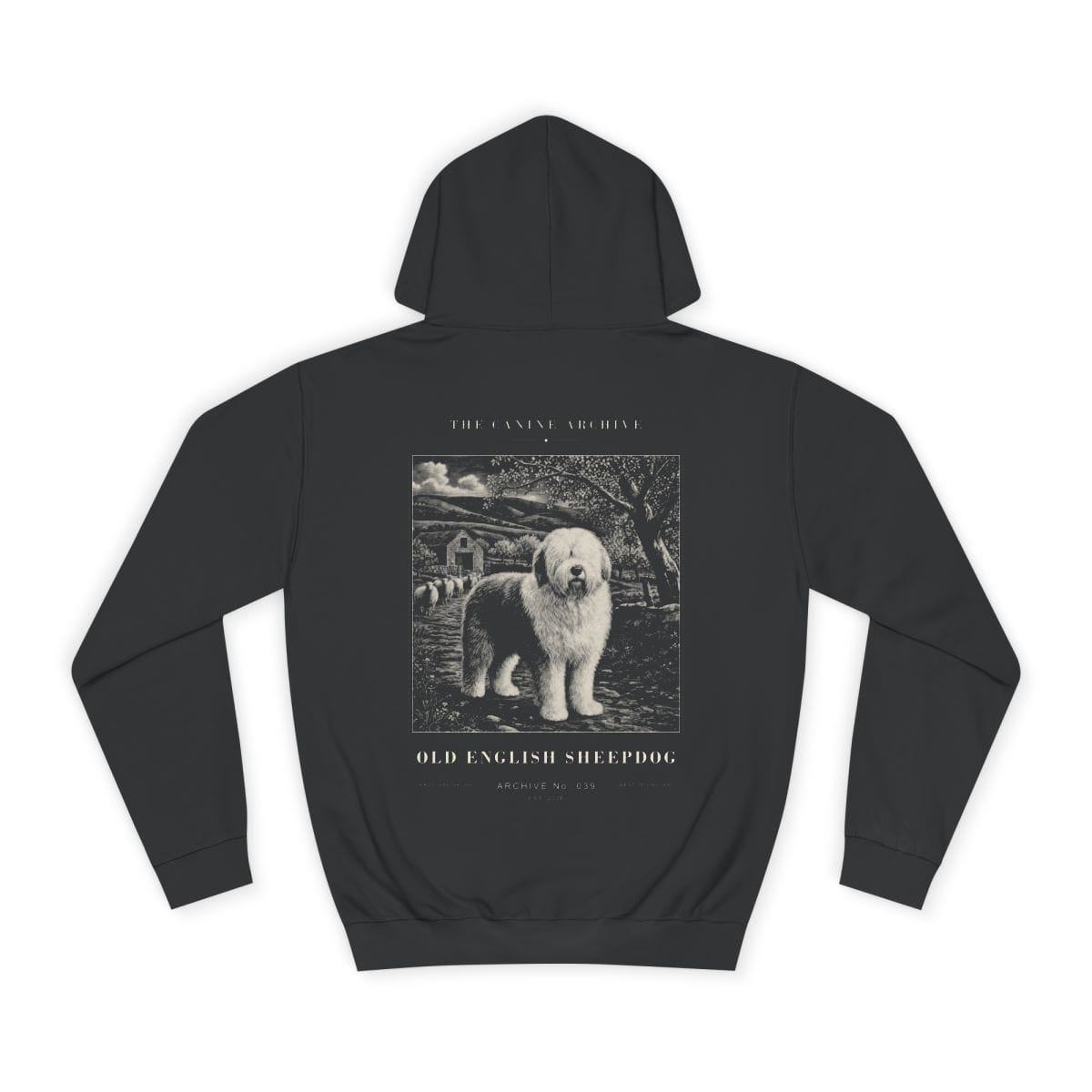 Old English Sheepdog Archive Hoodie in Jet Black