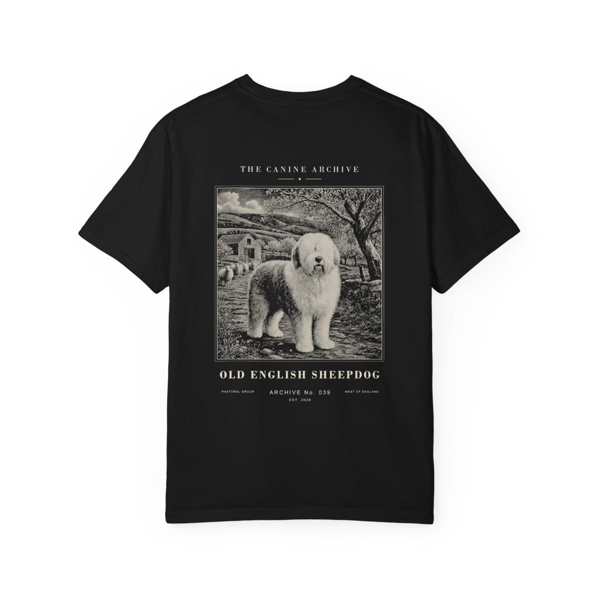 Old English Sheepdog Archive Tee · Black / S