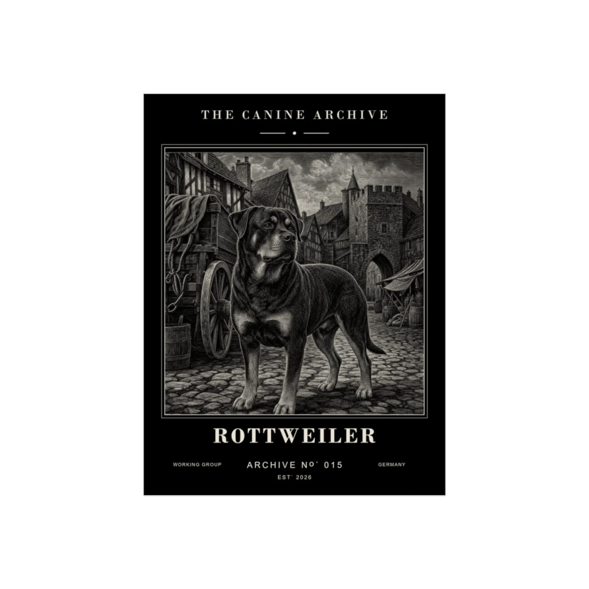 Rottweiler Archive Print · 12 x 16