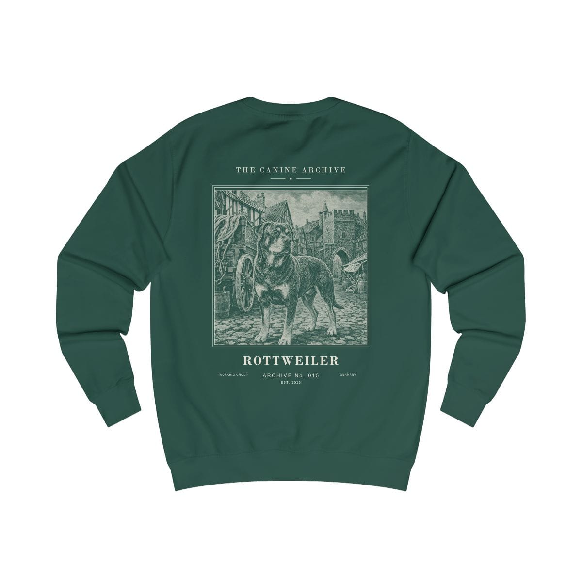 Rottweiler Archive Sweatshirt in Bottle Green
