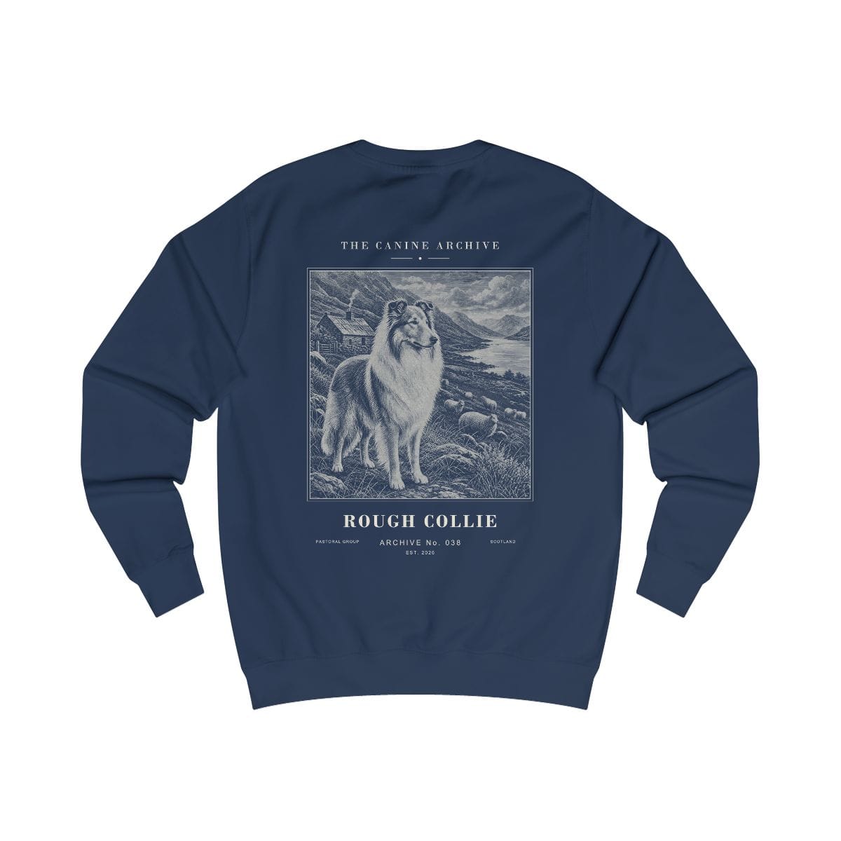 Rough Collie Archive Sweatshirt in Oxford Navy