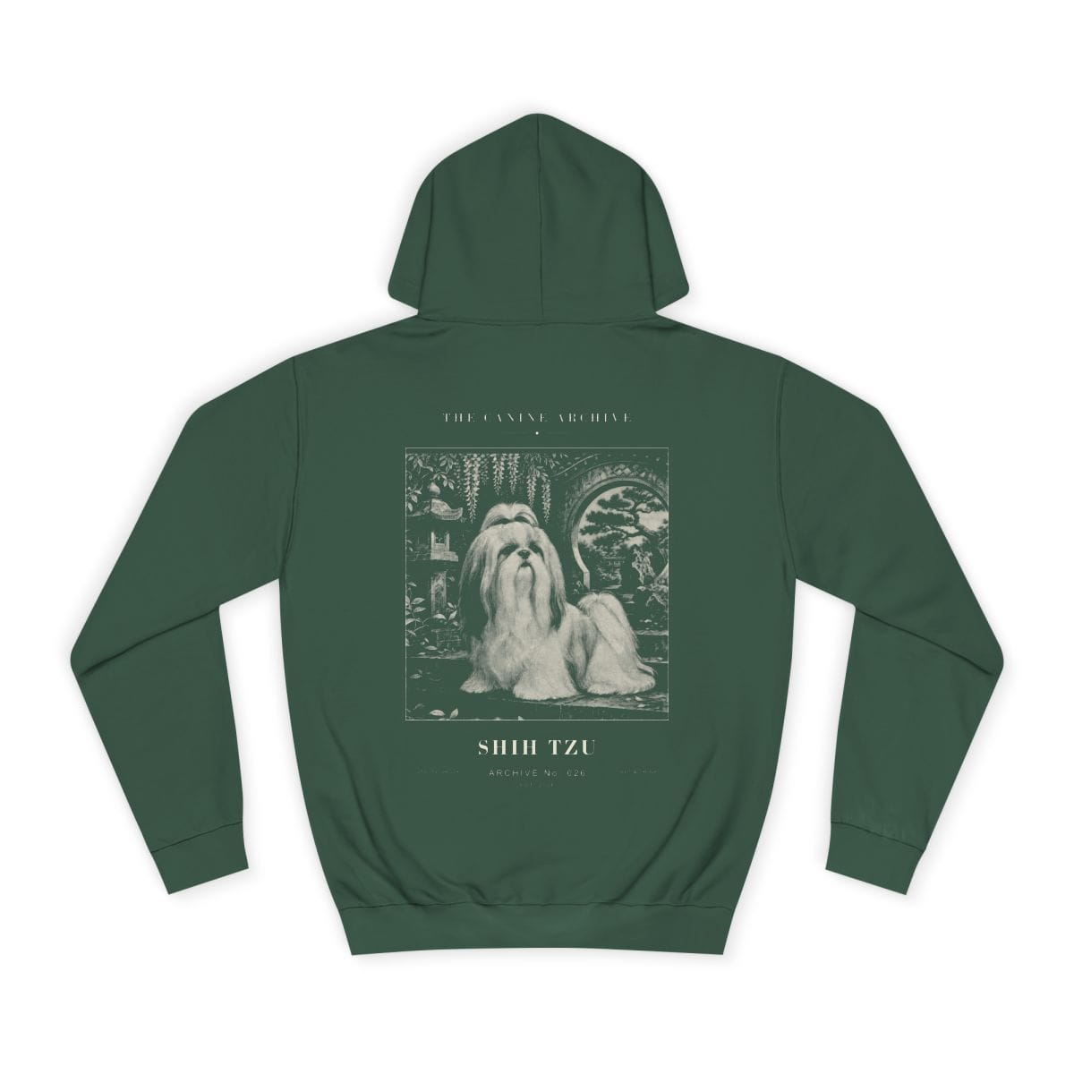 Shih Tzu Archive Hoodie in Bottle Green