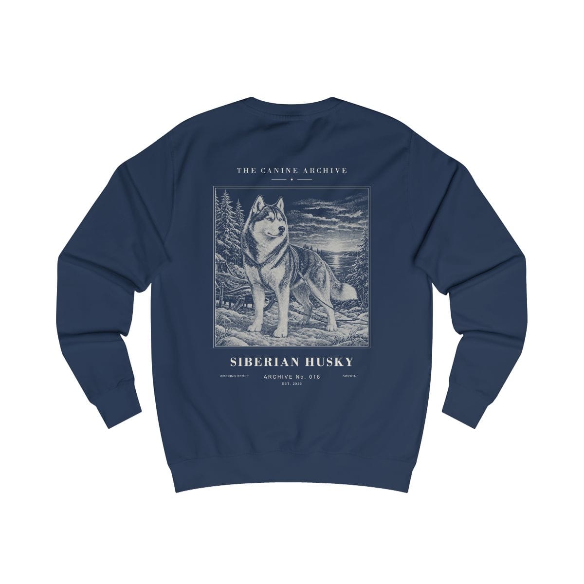 Siberian Husky Archive Sweatshirt in Oxford Navy
