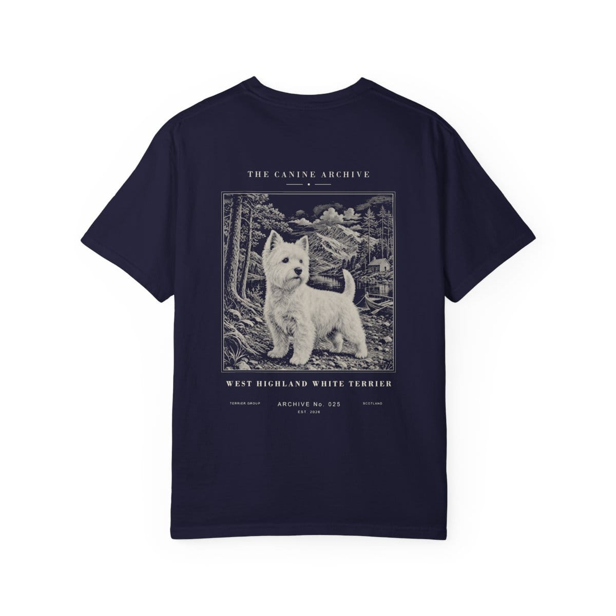 West Highland White Terrier Archive Tee in True Navy