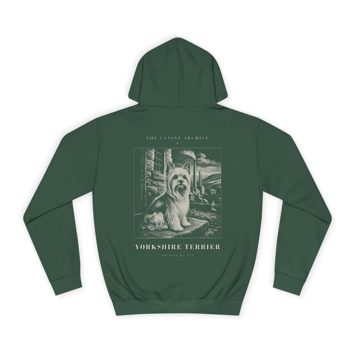 Yorkshire Terrier Archive Hoodie in Bottle Green