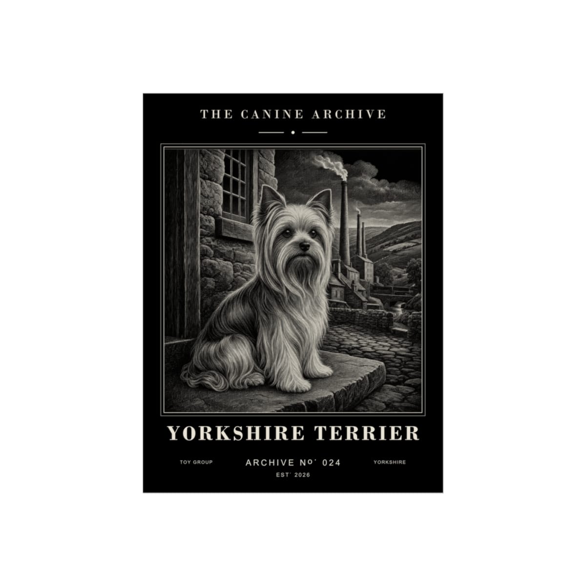 Yorkshire Terrier Archive Print · 12 x 16