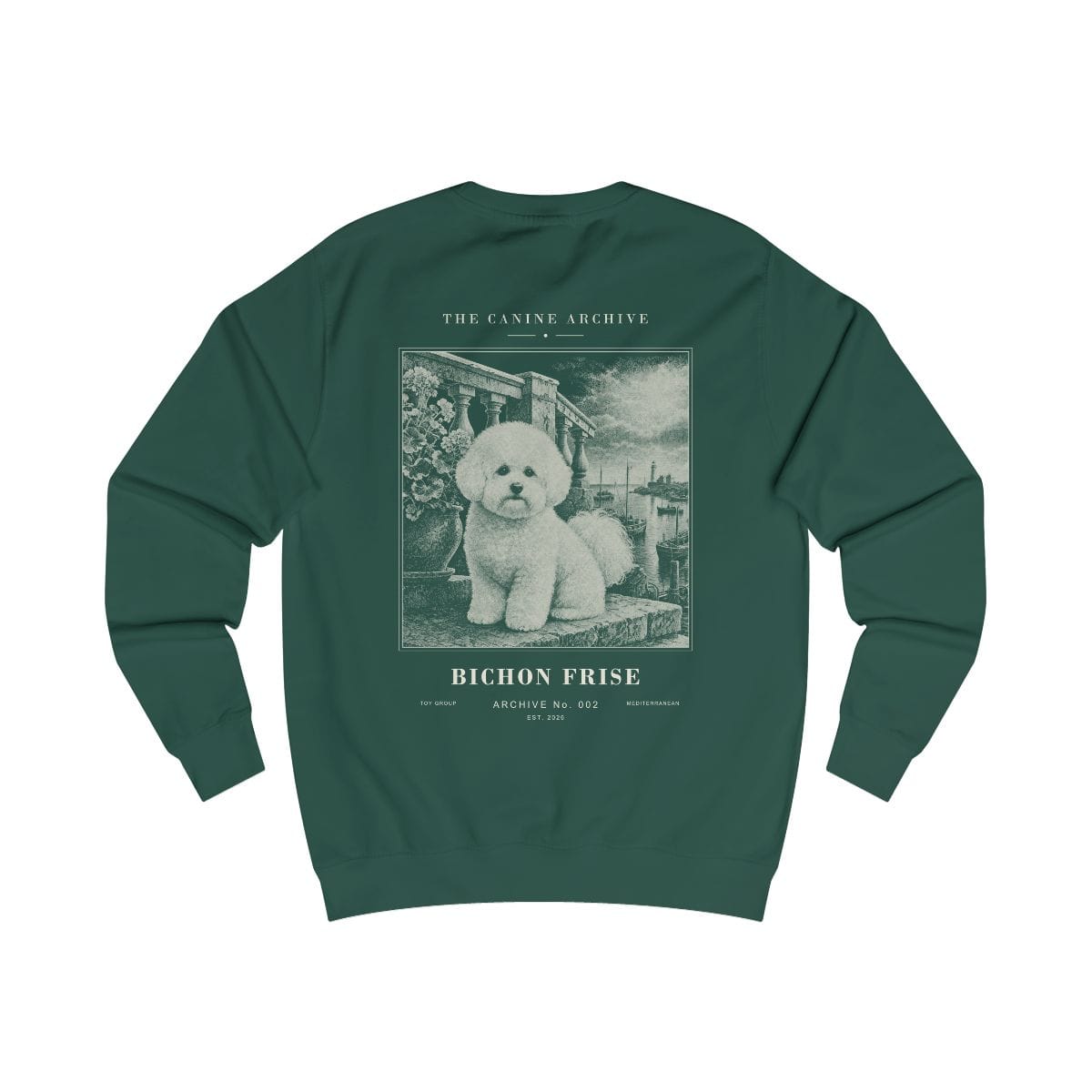 Bichon Frise Archive Sweatshirt in Bottle Green