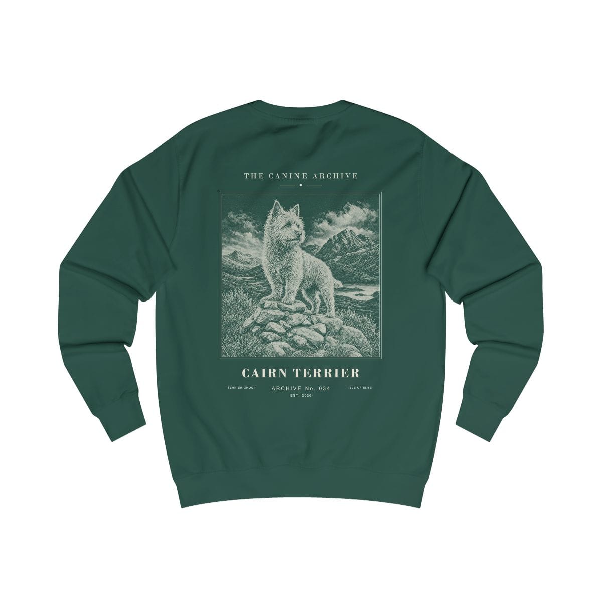 Cairn Terrier Archive Sweatshirt in Bottle Green