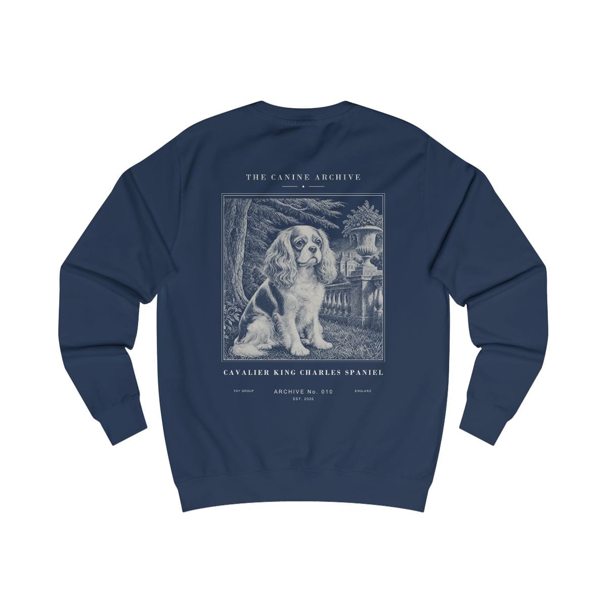 Cavalier King Charles Spaniel Archive Sweatshirt in Oxford Navy