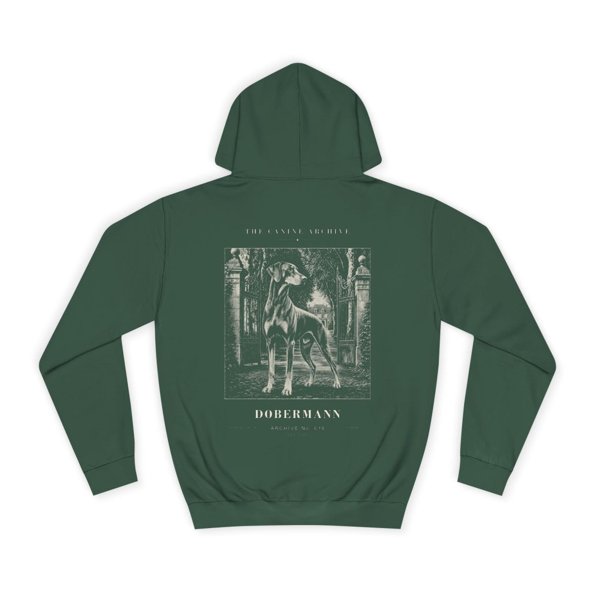 Dobermann Archive Hoodie in Bottle Green