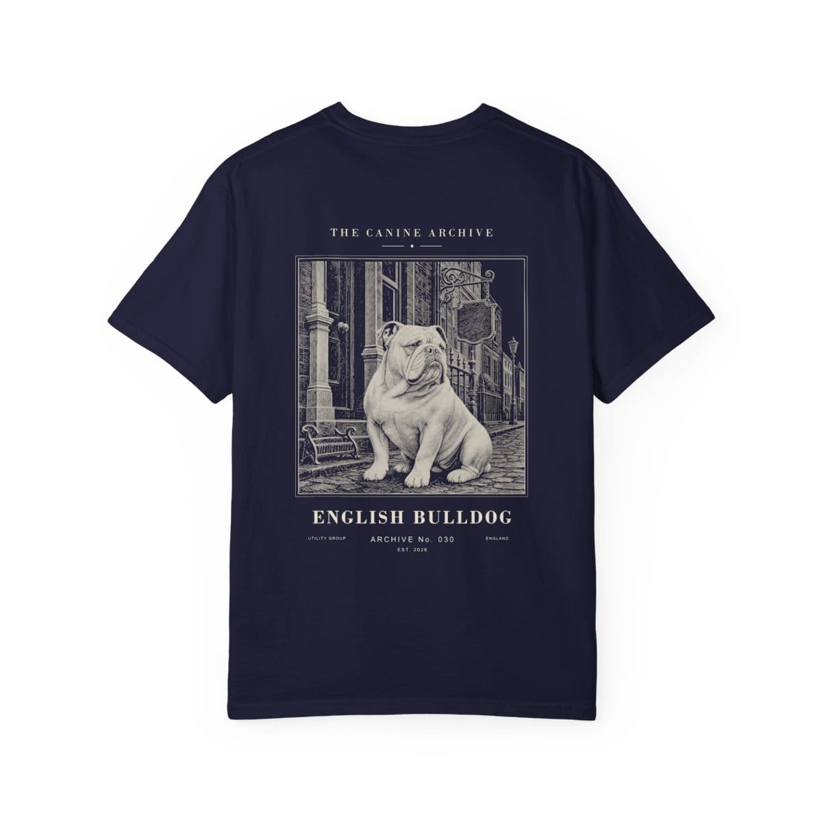 English Bulldog Archive Tee in True Navy