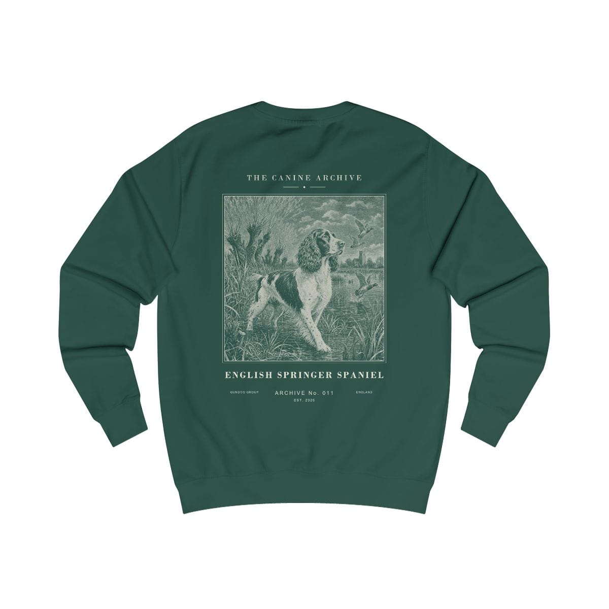 English Springer Spaniel Archive Sweatshirt in Bottle Green