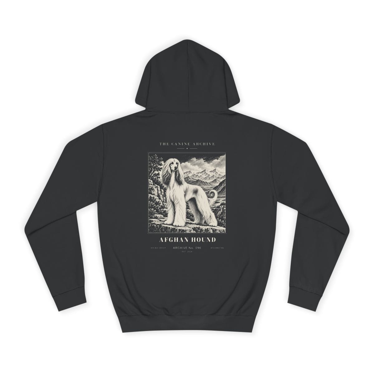 Afghan Hound Hoodie in Jet Black