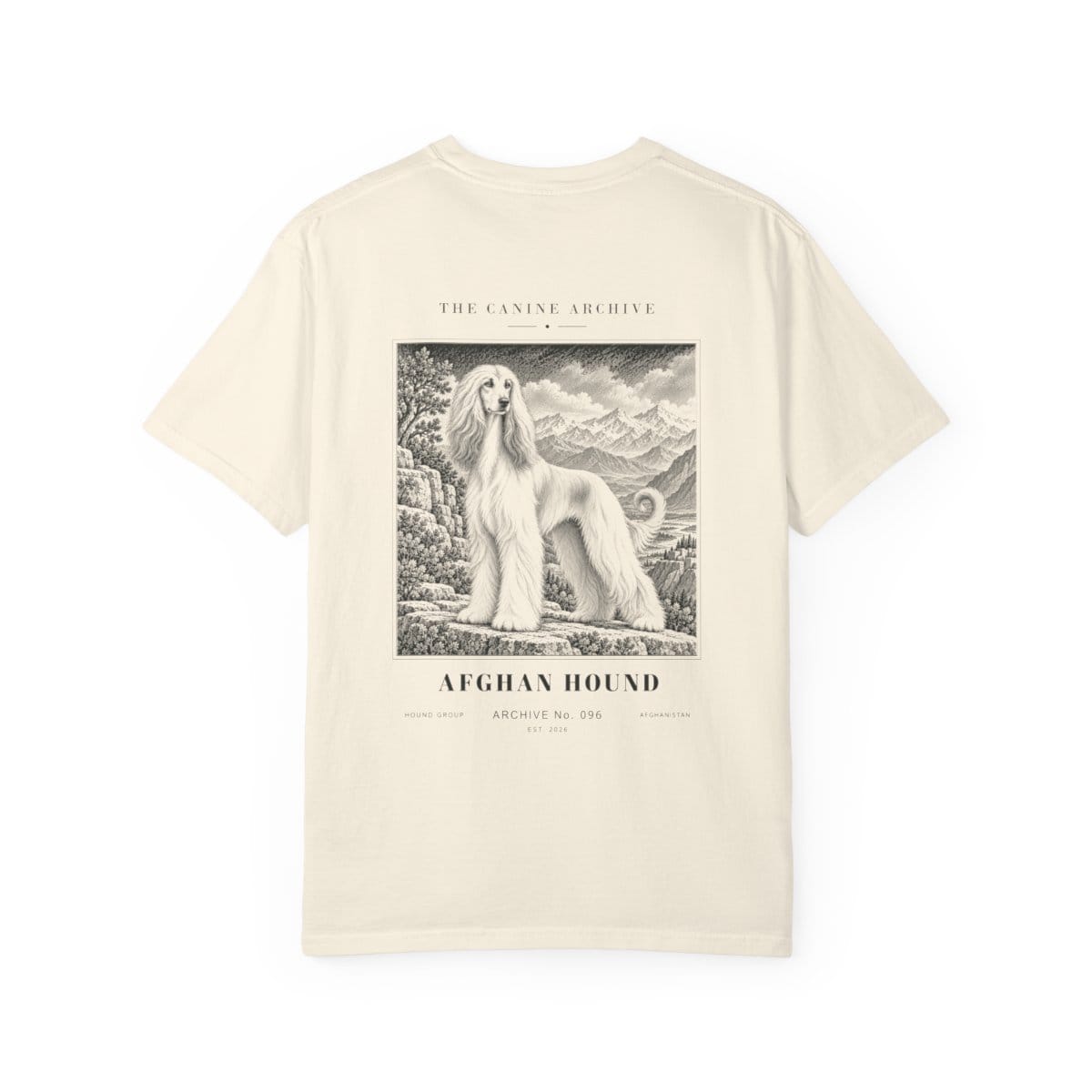 Afghan Hound Tee in Ivory